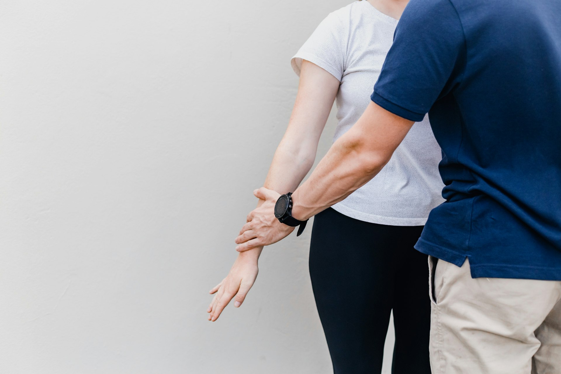 Yoon working with a patient